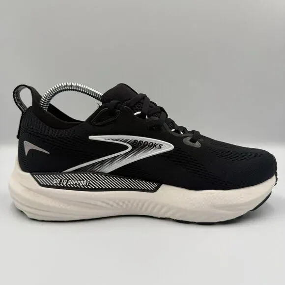 Brooks Glycerin GTS 22 Women's Size 9 Wide Black White Running Shoes Sneakers - Picture 2 of 7